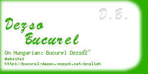 dezso bucurel business card